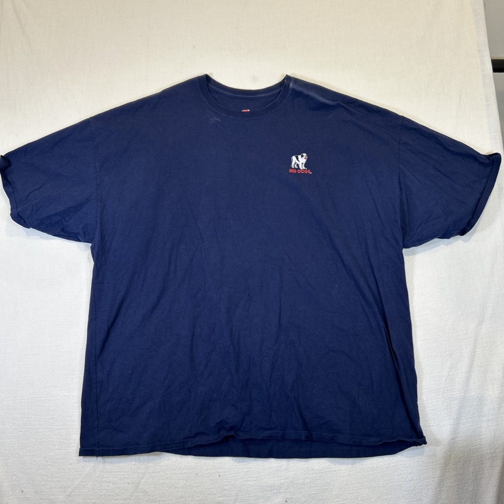Big Dogs Men 5XL Authentic Blue Shirt Control Freak 100% Cotton Graphic Tee Y2K - Picture 4 of 11